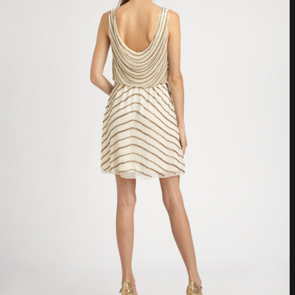 Alice + Olivia - Gisel Beaded Cowl back Dress - Picture 2 of 4